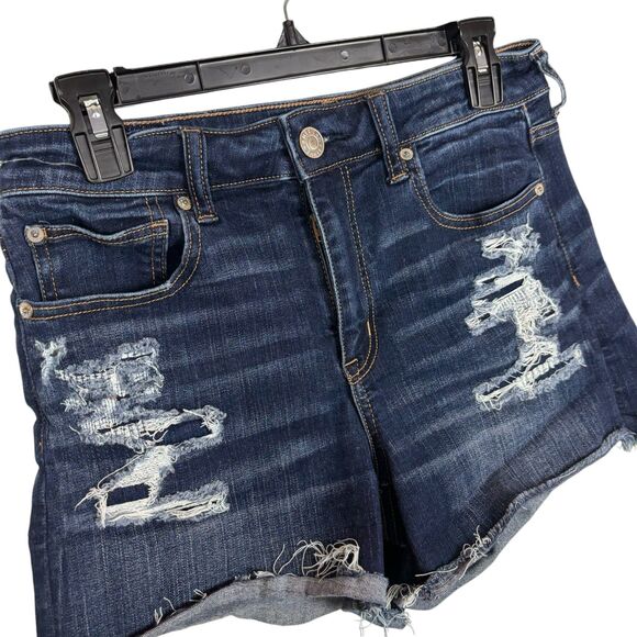 American Eagle Hi-rise Shortie Distressed Cut Off Shorts Women's 8 - Picture 2 of 6